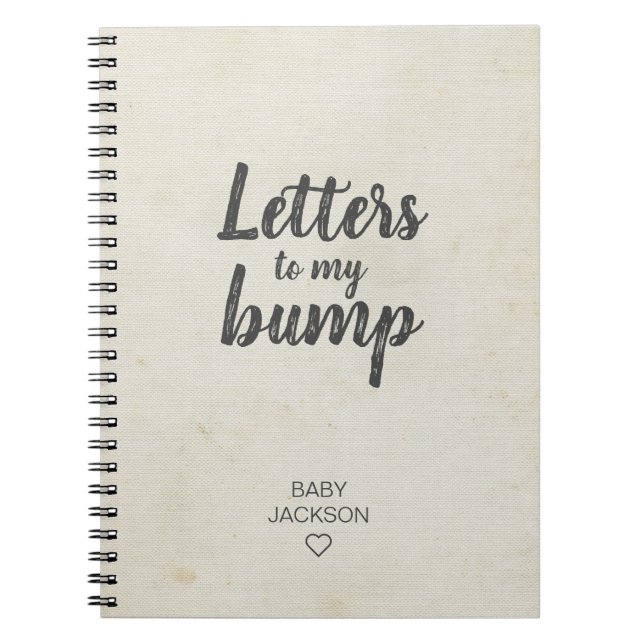 Letters to My Bump Keepsake Pregnancy Journal (Front)