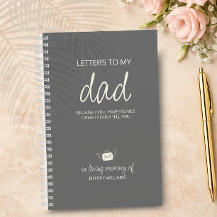 Letters to My Dad Grief Journal in Ash Grey