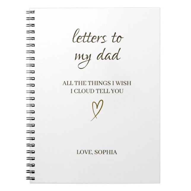 Letters to My Dad – Personalized Letter Notebook (Front)