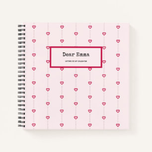 Letters To My Daughter Cute Keepsake Memory Pink Notebook