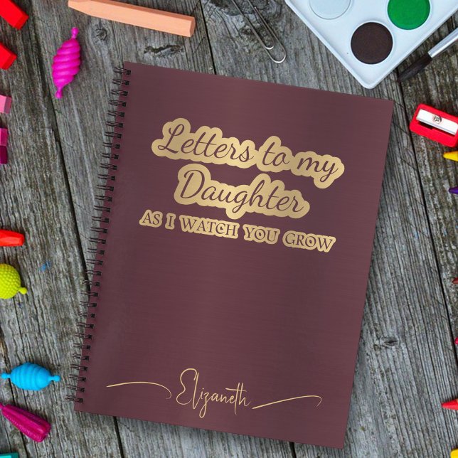 Letters to My Daughter Maroon Keepsake Memory Notebook (Creator Uploaded)