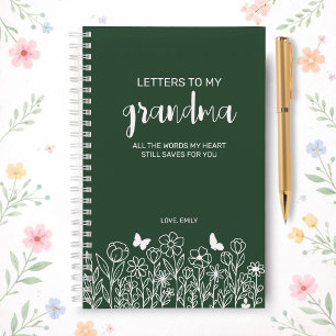 Letters to My Grandma Grief Journal Forest Green
