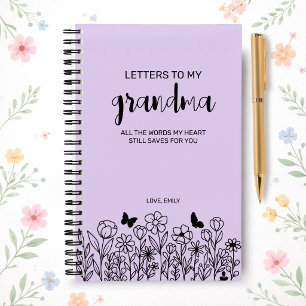 Letters to My Grandma Grief Journal Lilac Purple
