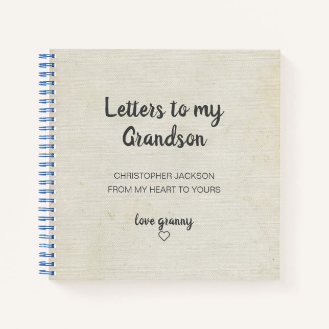 Letters to My Grandson Keepsake Journal (Front)