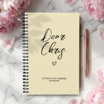 Letters to My Husband Grief Journal in Cream