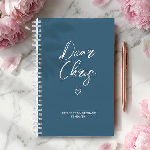 Letters to My Husband Grief Journal in Ocean Blue