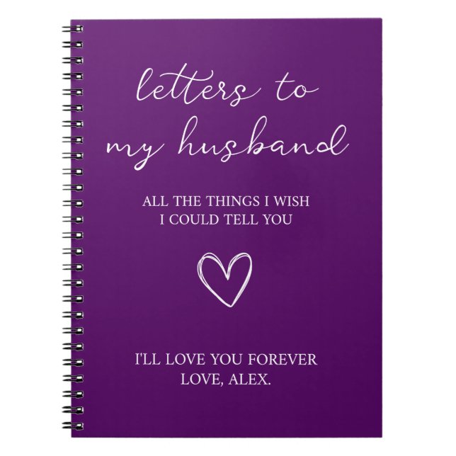 Letters to my Husband  Notebook (Front)