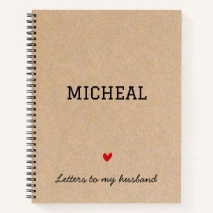 Letters To My Husband Personalised Memory Journal