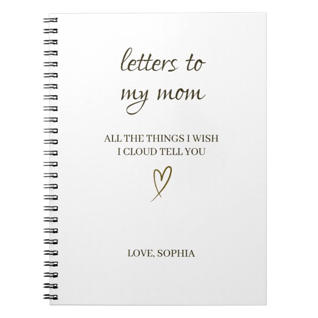 Letters to My Mom – Personalized Letter Notebook (Front)