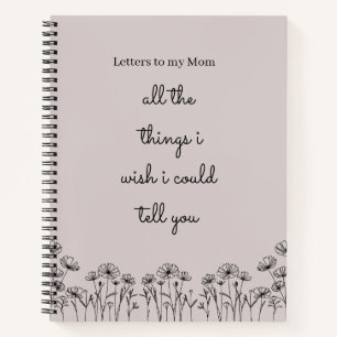Letters to My Mum Journal Personalised Grief
