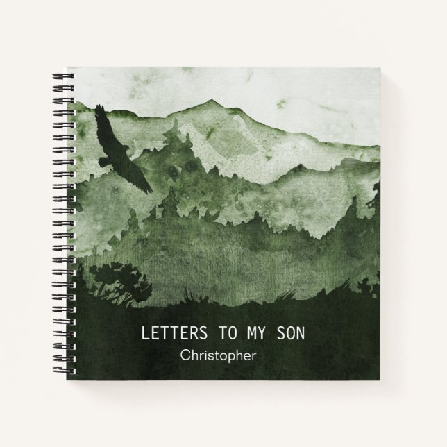 Letters to My Son Green Mountains Keepsake Journal (Front)