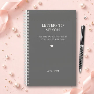 Letters to My Son Grief Journal in Ash Grey