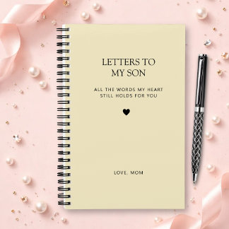 Letters to My Son Grief Journal in Cream