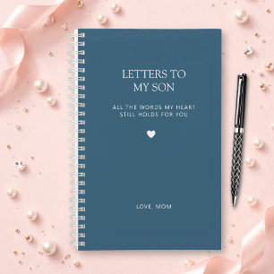 Letters to My Son Grief Journal in Ocean Blue