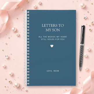 Letters to My Son Grief Journal in Ocean Blue