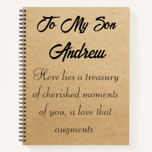 Letters to my  son personalised notebook journal
