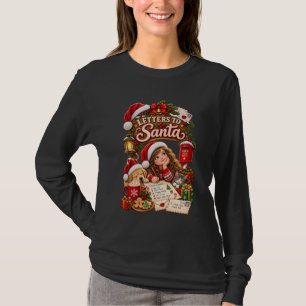 Letters to Santa Vintage Christmas Wishes & Holida T-Shirt