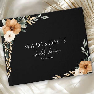 Letters to the Bride - Boho Black Bridal Shower Guest Book