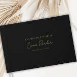 Letters to the Bride, Gold-Foil, Black Guest Book<br><div class="desc">Letters to the Bride" Gold Foil Guest Book - Elegant Bridal Shower Keepsake Product Description: Create a timeless keepsake for the bride-to-be with this elegant "Letters to the Bride" guest book. Perfect for bridal showers, this customisable book invites guests to share their heartfelt wishes, advice, and special memories. Featuring a...</div>