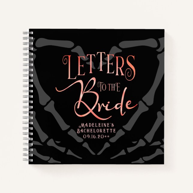 Letters To The Bride Gothic Bachelorette Guestbook Notebook (Front)
