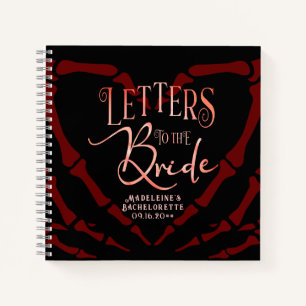 Letters To The Bride Gothic Bachelorette Guestbook Notebook