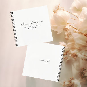 Letters to the Bride Guest Book Black on White