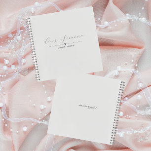 Letters to the Bride Guest Book Light Silver