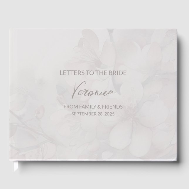 Letters to the Bride Keepsake Notebook Guest Book (Front)