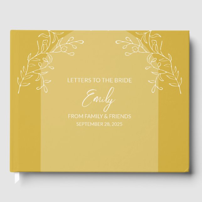 Letters to the Bride Keepsake Notebook  Guest Book (Front)