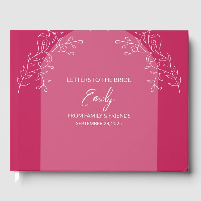 Letters to the Bride Keepsake Notebook  Guest Book (Front)