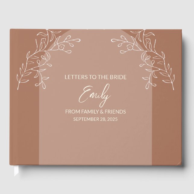 Letters to the Bride Keepsake Notebook  Guest Book (Front)