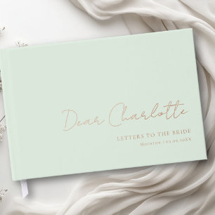 Letters to the Bride! Minimal, Handwriting Font Guest Book