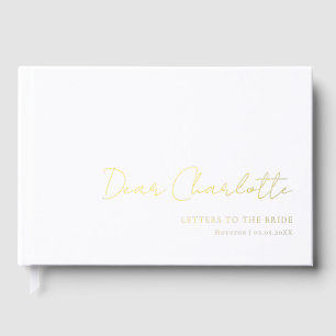 Letters to the Bride! Minimal, Handwriting Font Guest Book