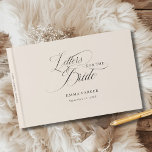 Letters to the Bride, Modern, Elegant, Beige Guest Book<br><div class="desc">Letters to the Bride" Elegant Bridal Shower Keepsake Product Description: Create a timeless keepsake for the bride-to-be with this elegant "Letters to the Bride" guest book. Perfect for bridal showers, this customisable book invites guests to share their heartfelt wishes, advice, and special memories. Featuring a sleek, minimalist design with a...</div>