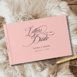 Letters to the Bride, Modern, Elegant, Blush Guest Book<br><div class="desc">Letters to the Bride" Elegant Bridal Shower Keepsake Product Description: Create a timeless keepsake for the bride-to-be with this elegant "Letters to the Bride" guest book. Perfect for bridal showers, this customisable book invites guests to share their heartfelt wishes, advice, and special memories. Featuring a sleek, minimalist design with a...</div>