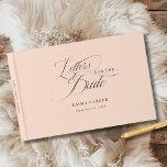 Letters to the Bride, Modern, Elegant, Peach Guest Book<br><div class="desc">Letters to the Bride" Elegant Bridal Shower Keepsake Product Description: Create a timeless keepsake for the bride-to-be with this elegant "Letters to the Bride" guest book. Perfect for bridal showers, this customisable book invites guests to share their heartfelt wishes, advice, and special memories. Featuring a sleek, minimalist design with a...</div>