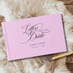 Letters to the Bride, Modern, Elegant, Pink Guest Book<br><div class="desc">Letters to the Bride" Elegant Bridal Shower Keepsake Product Description: Create a timeless keepsake for the bride-to-be with this elegant "Letters to the Bride" guest book. Perfect for bridal showers, this customisable book invites guests to share their heartfelt wishes, advice, and special memories. Featuring a sleek, minimalist design with a...</div>