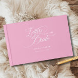 Letters to the Bride, Modern, Elegant, Pink Guest Book<br><div class="desc">Letters to the Bride" Elegant Bridal Shower Keepsake Product Description: Create a timeless keepsake for the bride-to-be with this elegant "Letters to the Bride" guest book. Perfect for bridal showers, this customisable book invites guests to share their heartfelt wishes, advice, and special memories. Featuring a sleek, minimalist design with a...</div>