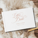 Letters to the Bride, Modern, Elegant, White Guest Book<br><div class="desc">Letters to the Bride" Elegant Bridal Shower Keepsake Product Description: Create a timeless keepsake for the bride-to-be with this elegant "Letters to the Bride" guest book. Perfect for bridal showers, this customisable book invites guests to share their heartfelt wishes, advice, and special memories. Featuring a sleek, minimalist design with a...</div>