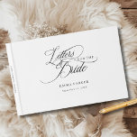 Letters to the Bride, Modern, Elegant, White Guest Book<br><div class="desc">Letters to the Bride" Elegant Bridal Shower Keepsake Product Description: Create a timeless keepsake for the bride-to-be with this elegant "Letters to the Bride" guest book. Perfect for bridal showers, this customisable book invites guests to share their heartfelt wishes, advice, and special memories. Featuring a sleek, minimalist design with a...</div>
