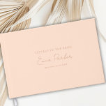 Letters to the Bride, Peach-Rose-Gold-Foil Guest Book<br><div class="desc">Letters to the Bride! Customer specific, elegant, Rose-Gold-Foil handwriting font, White Peach Book. Celebrate your special day with elegance and grace with our exquisite is a keepsake memento perfect for special written messages and wishes from your special day. The minimalist, elegant, handwriting, foil design exudes luxury and sophistication, making it...</div>