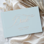 Letters to the Bride, Powder-Blue, Rose-Gold- Guest Book<br><div class="desc">Letters to the Bride" Rose Gold Foil Guest Book - Elegant Bridal Shower Keepsake Product Description: Create a timeless keepsake for the bride-to-be with this elegant "Letters to the Bride" guest book. Perfect for bridal showers, this customisable book invites guests to share their heartfelt wishes, advice, and special memories. Featuring...</div>