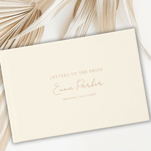 Letters to the Bride, Rose-Gold-Foil, Beige Guest Book