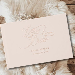 Letters to the Bride, Rose-Gold-Foil, Beige Guest Book