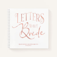 Letters To The Bride Shower Bachelorette Guestbook