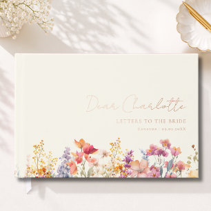 Letters to the Bride! Wildflower Bridal Shower Guest Book