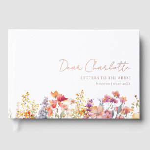 Letters to the Bride! Wildflower Bridal Shower Guest Book