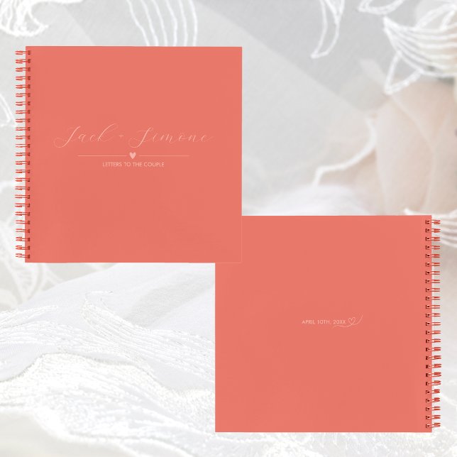 Letters to the Couple Guest Book | Dark Coral (Creator Uploaded)