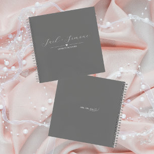 Letters to the Couple Guest Book Dark Silver