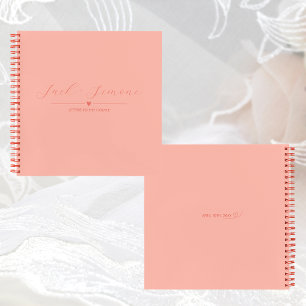 Letters to the Couple Guest Book Light Coral